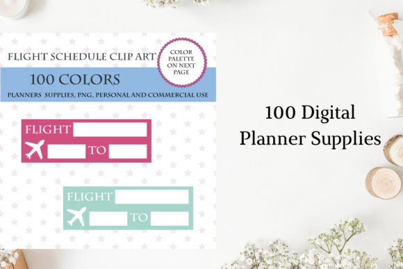 100 Colorful Flight Schedule Stickers for Creative Projects