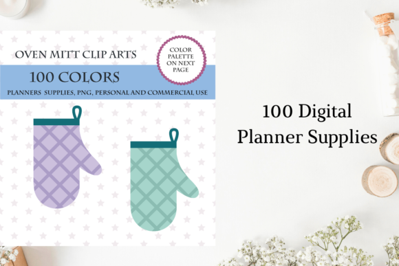 100 Oven Mitt Clipart, Oven Mitt Sticker: A Versatile Design Resource for Creative Professionals