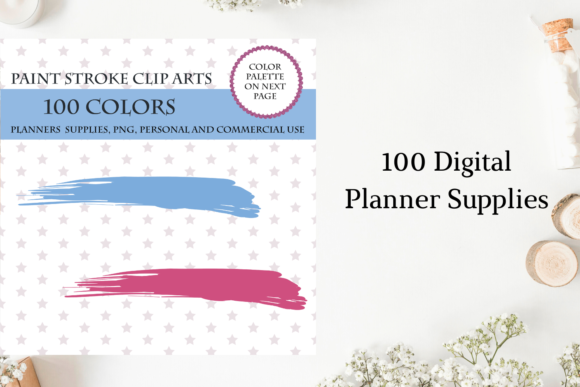100 Paint Strokes Clipart