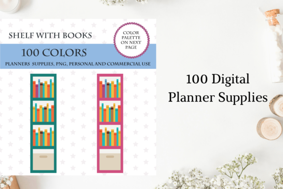 100 Shelf with Books Clipart: A Versatile Resource for Designers and Educators