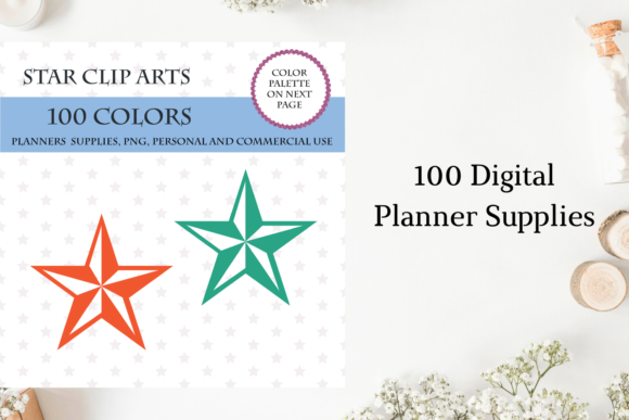 100 Stars for Planner, Stars Clipart