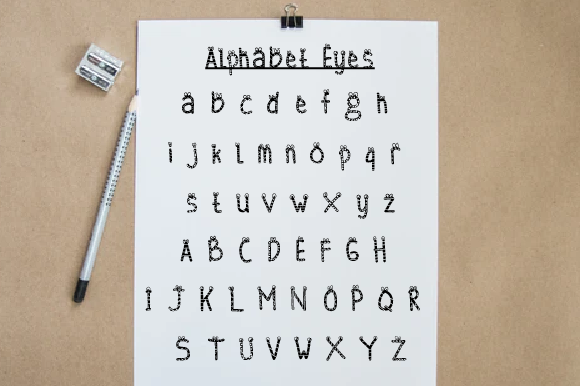 Alphabet Eyes: A Unique Decorative Font for Creative Projects