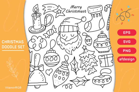 Christmas Doodle Set: A Versatile Design Resource for Creative Projects