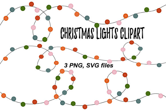 Christmas Lights SVG PNG Clipart: A Versatile Digital Asset for Creative Projects