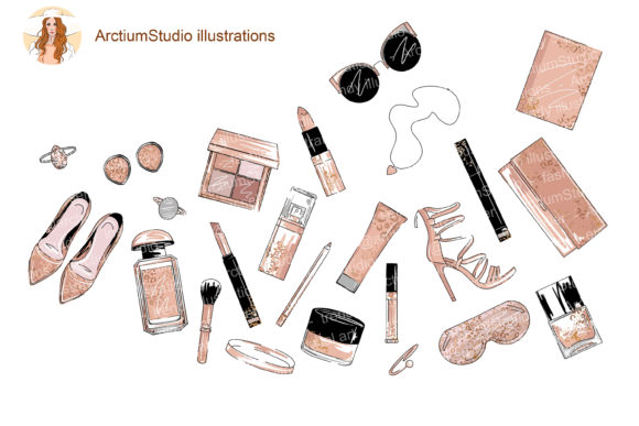 Cosmetics Set Clipart for Creative Projects