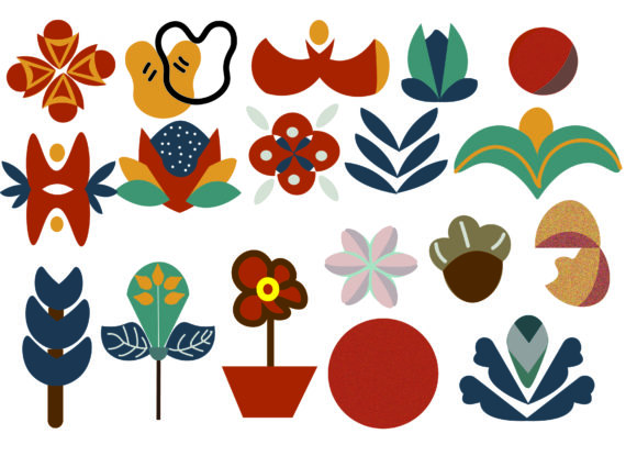 Exploring Abstract Clipart with Terracotta Color: A Guide to 18 PNG Files for Creative Use