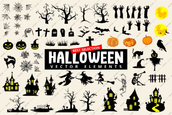 Halloween Vector Element Icon Silhouette