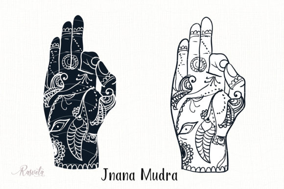 Jnana Mudra with Mehendi Pattern: A Fusion of Spirituality and Artistic Expression