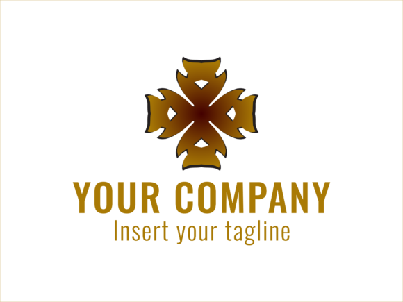 Logo Gold Airplane Motif Cross: A Modern Symbol of Luxury and Elegance in Brand Identity