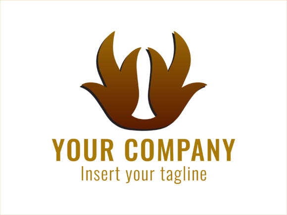 Logo Gold Style of Flowers Will Bloom