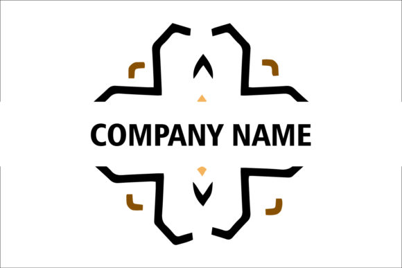 Logo Ornament Black Orange: A Versatile Design Asset for Creative and Professional Use