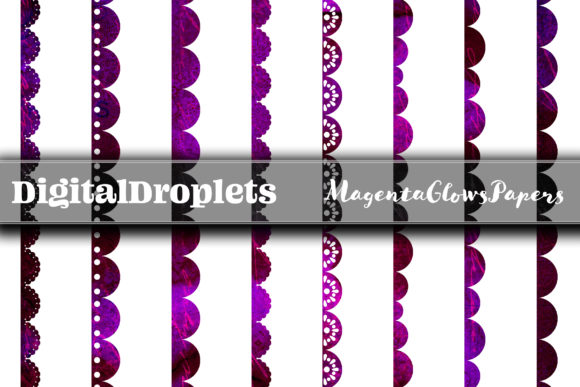 Magenta Glows Scalloped Paper Designs