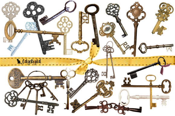 Old Skeleton Keys PNG Individual Files: A Creative and Practical Asset for Modern Designers and Entrepreneurs