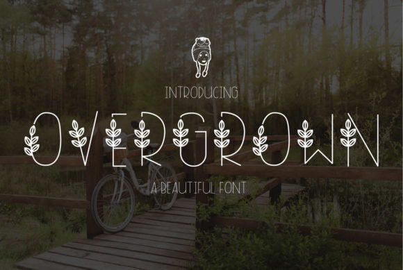 Overgrown Font: A Leaf-Themed Monoline Style for Spring Crafting