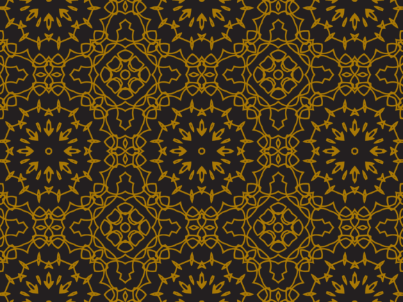 Pattern Gold Abstract Elliptical Lines