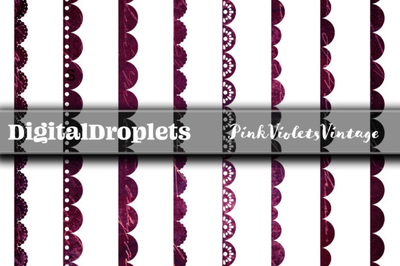 Scallop Borders PinkVioletsVintage: A Versatile Digital Asset for Creative Projects