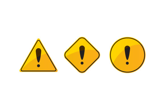 Set of Warning Sign Design Vector: Strategic Use for Professional and Creative Applications