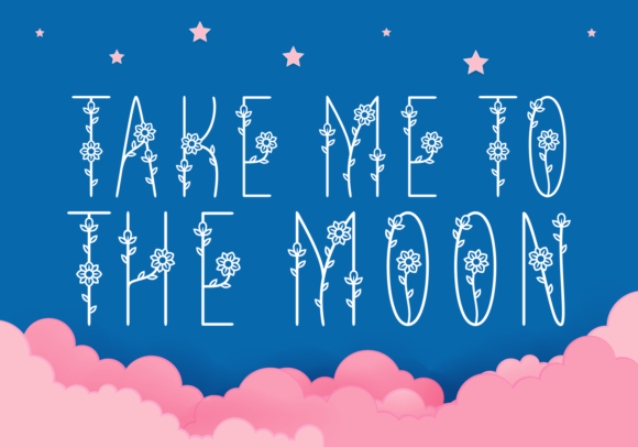 Take Me to the Moon: A Sweet Decorative Font for Creative Projects