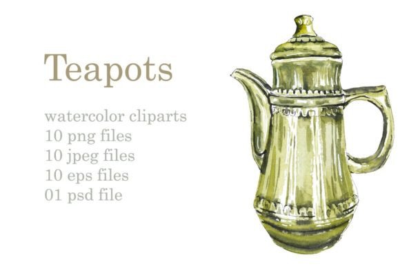 Watercolor Sketch Teapots: A Versatile Asset for Creative Professionals and Entrepreneurs