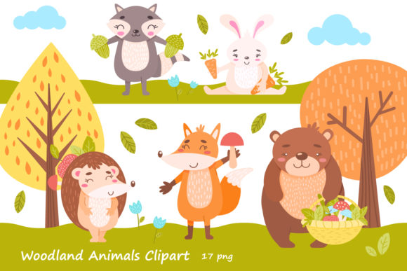 Woodland Animals Clipart PNG 13: A Creative Asset for Modern Designers and Entrepreneurs