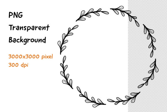 Wreath Frame Black and White -22: A Versatile Asset for Creative Projects and Decorations